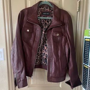 Black River Maroon Leather Jacket XXL